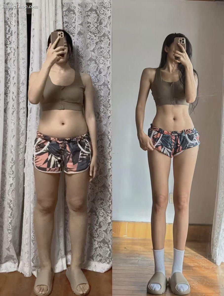 女性體態管理前後對比素材